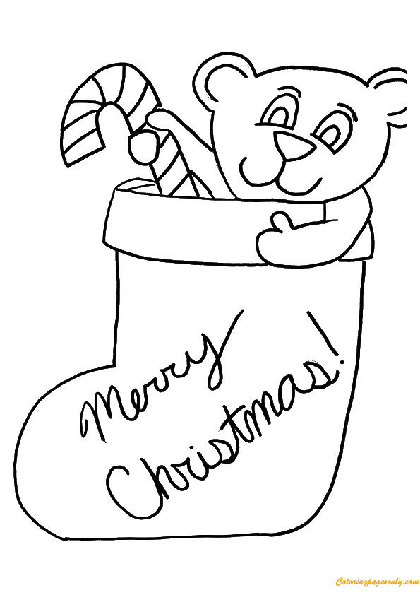 Download Christmas stocking Coloring Page - Free Coloring Pages Online