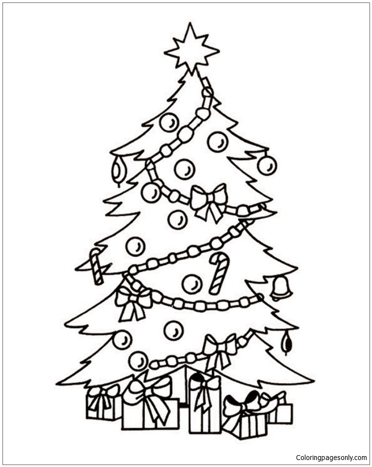 Christmas Tree 3 Coloring Pages