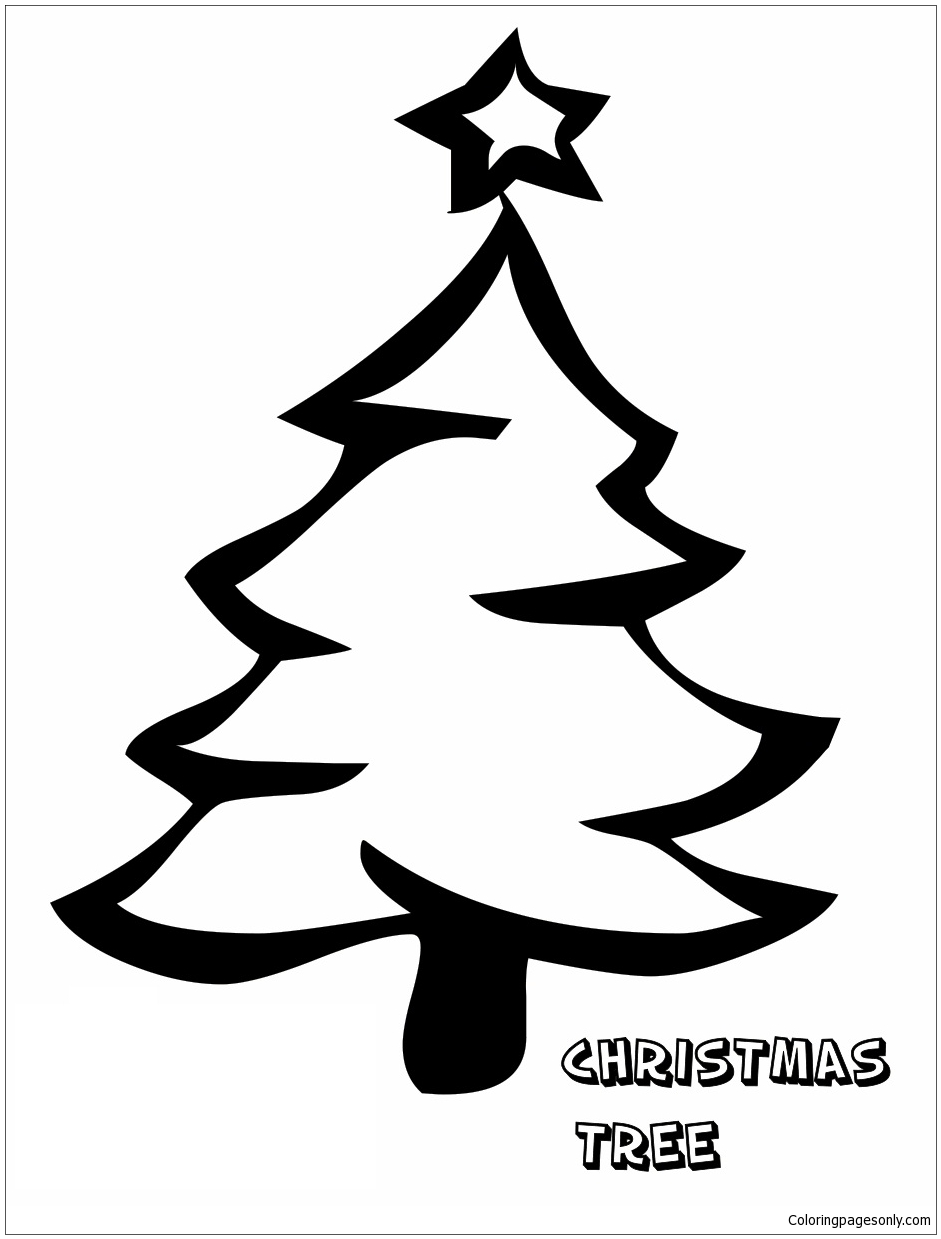 Christmas Tree 9 Coloring Page