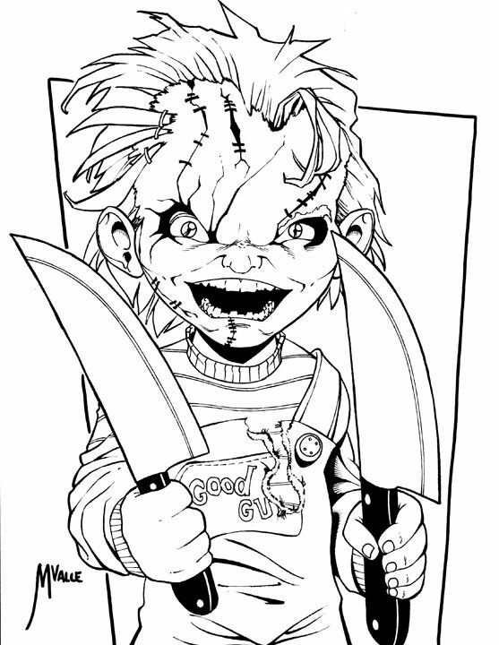 Chucky Página Para Colorear