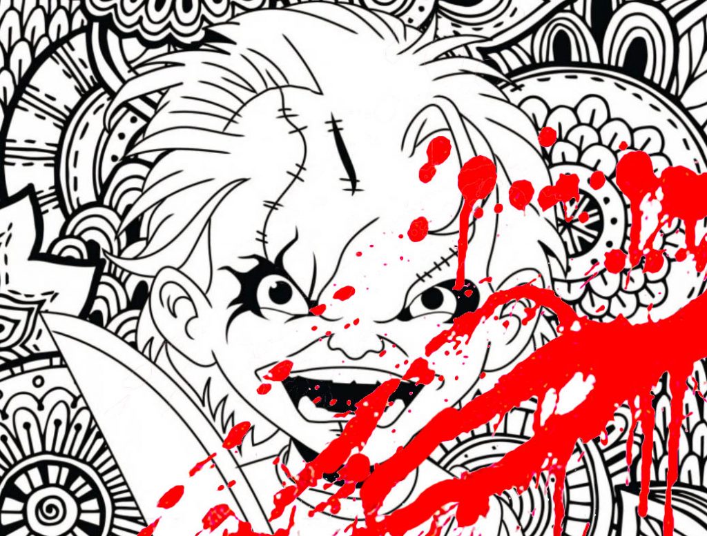 Página para colorir Chucky para imprimir