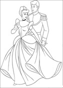 Cinderella And The Prince  from Cinderella Coloring Page