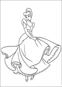 Cinderella Is Dancing In The Party  from Cinderella Coloring Page