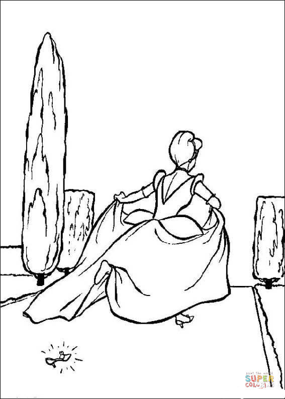 Cinderella Must Go When Her Time Is Over Coloring Page