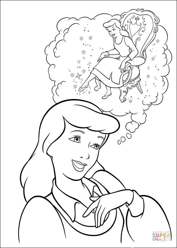 Cinderella Want To Try The Shoe from Cinderella Coloring Page