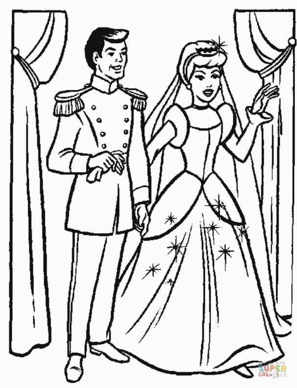 Cinderella’s Wedding Party from Cinderella Coloring Page
