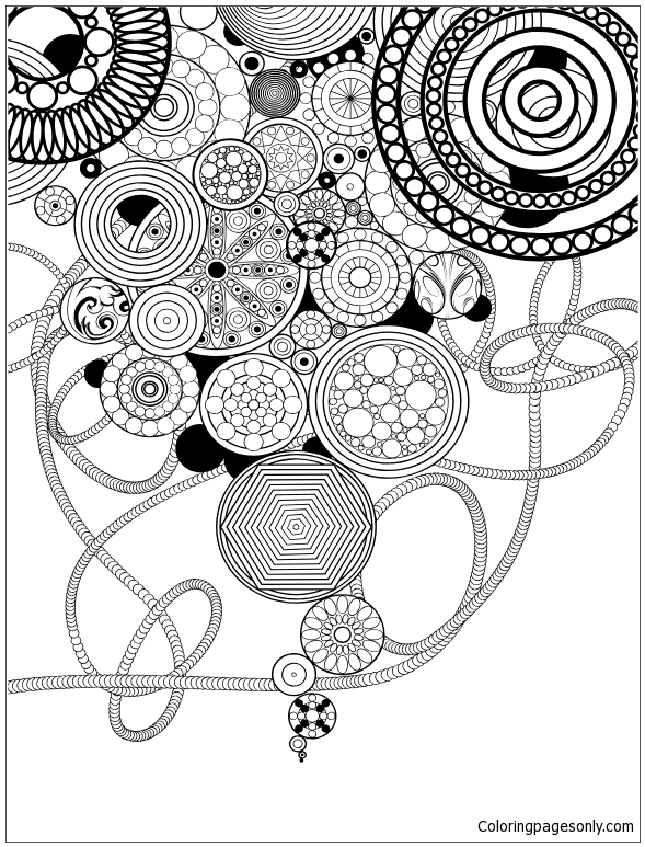 Circles And Rosettes Coloring Pages