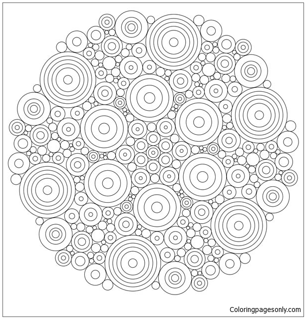 Circles Mandala Coloring Pages