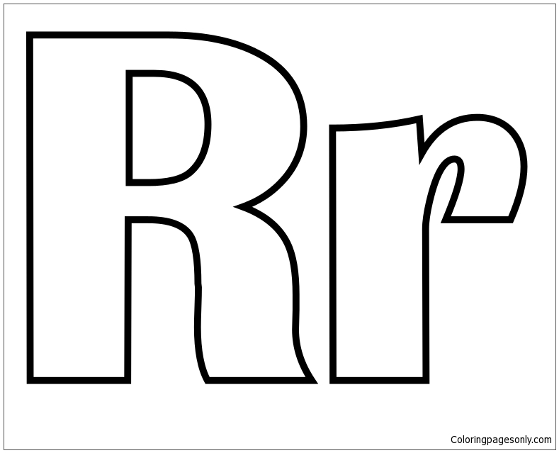 Classic Alphabet R Coloring Pages