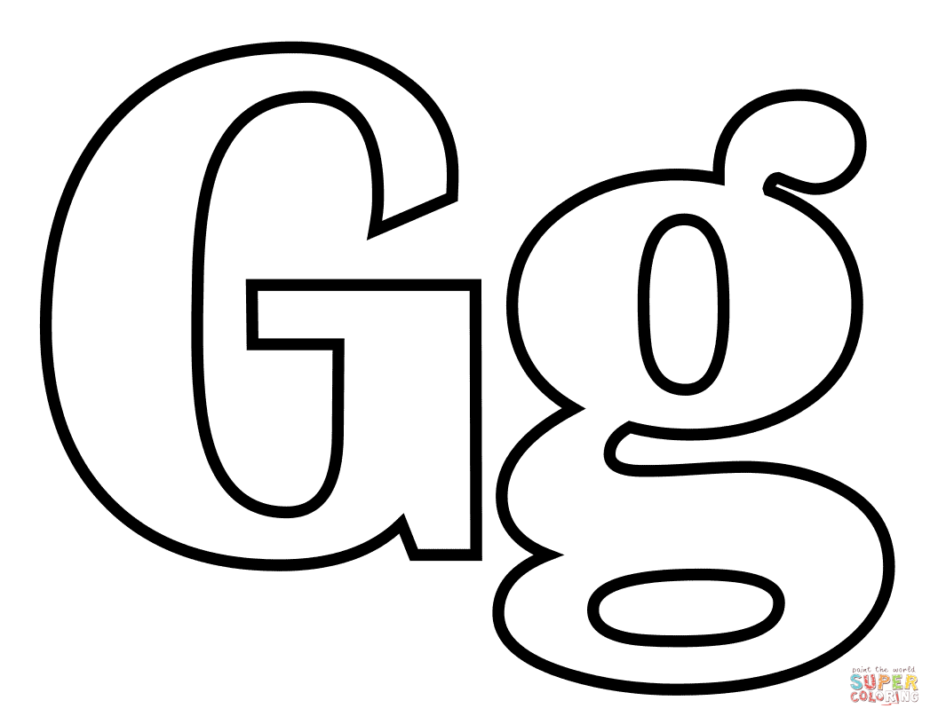 Classic Letter G Coloring Pages