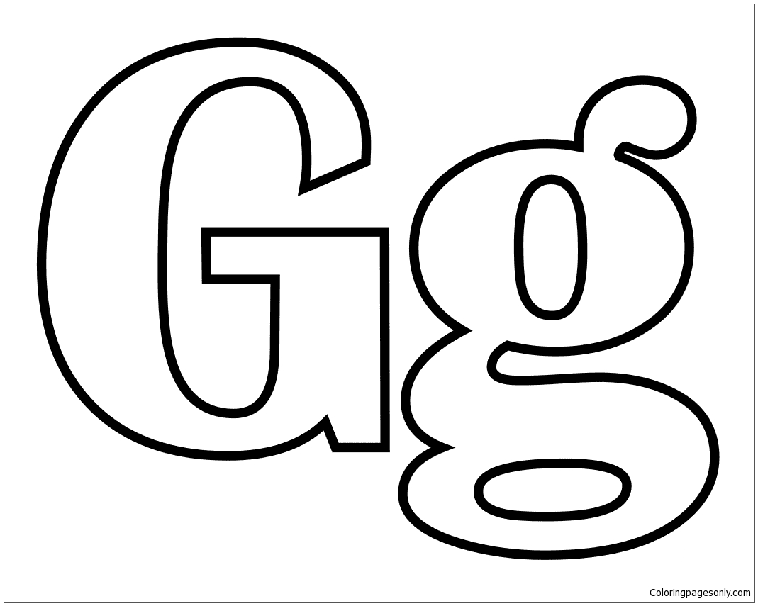 Classic Letter G Coloring Pages Alphabet Coloring Pages Coloring Pages For Kids And Adults