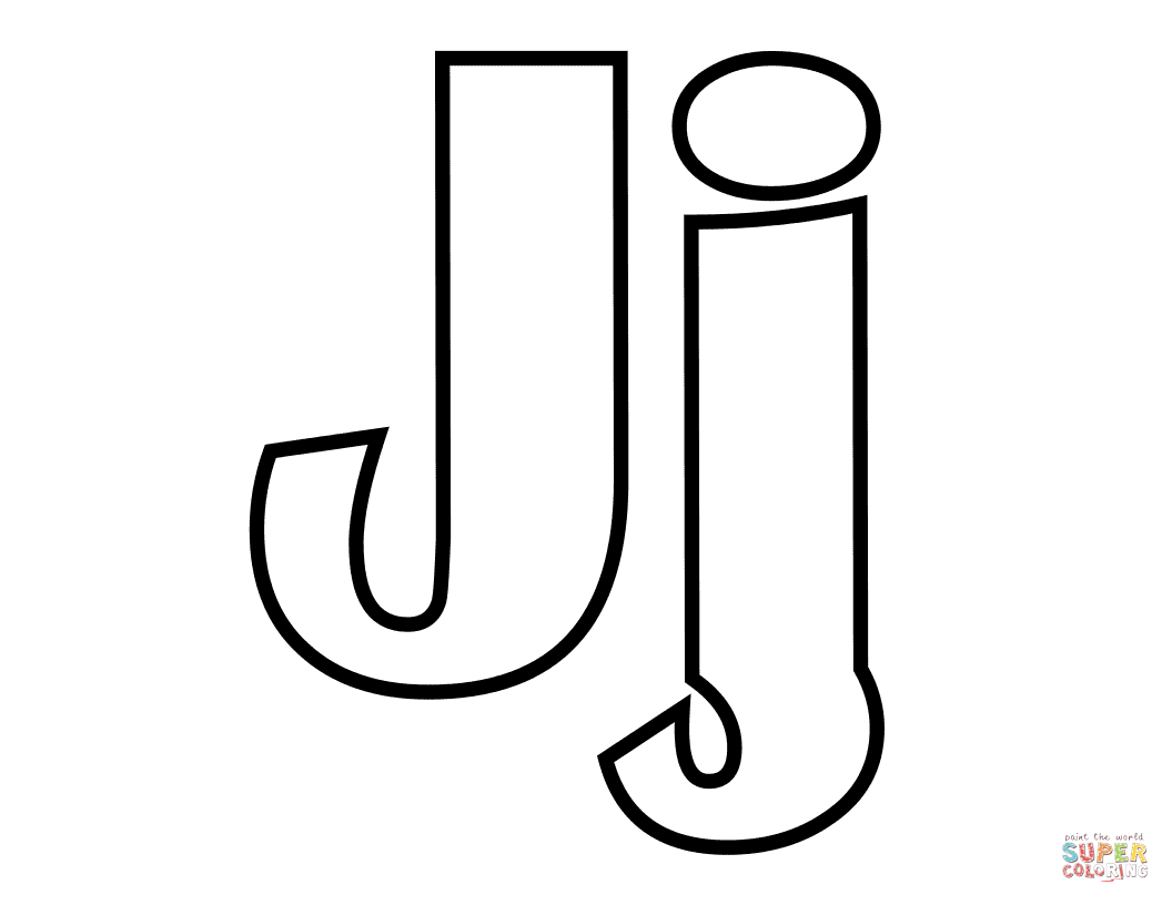 Classic Letter J Coloring Pages