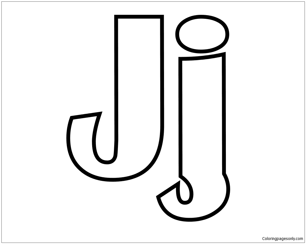 Lettre classique J de la lettre J