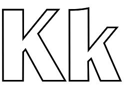 Classic Letter K Coloring Page