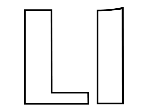 Coloriage classique de la lettre L