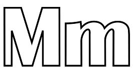 Página para Colorir Letra M Clássica