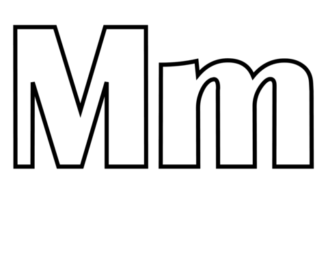 Classic Letter M Coloring Page