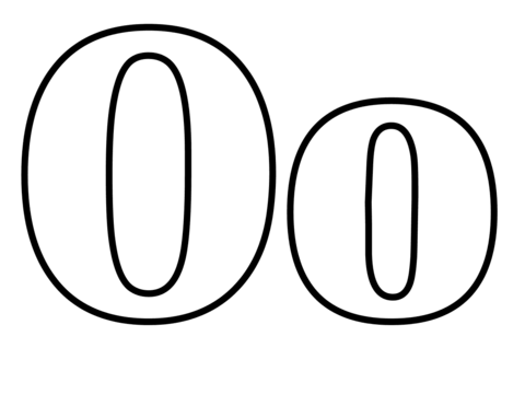 Classic Letter O Coloring Pages