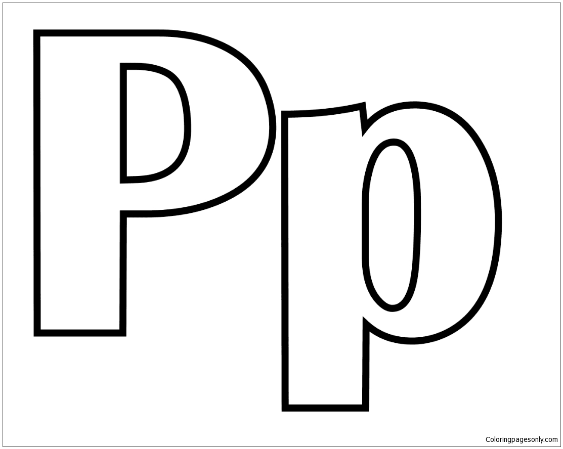 Classic Letter P Coloring Page Free Printable Coloring Pages