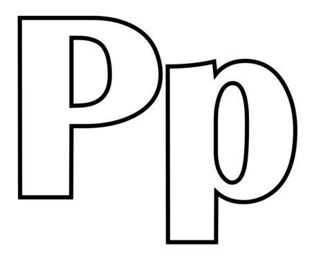 Classic Letter P Coloring Page