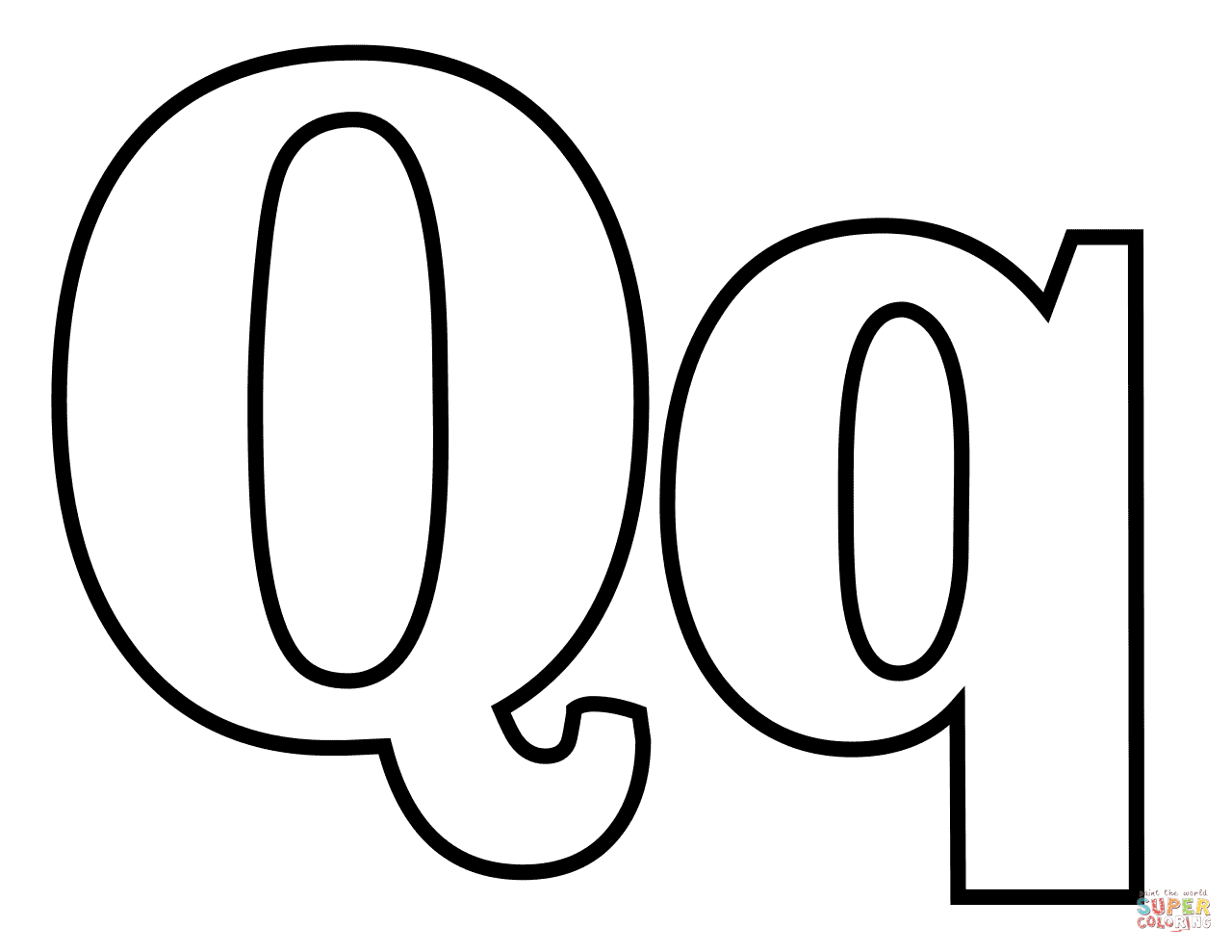 الحرف الكلاسيكي Q من الحرف Q