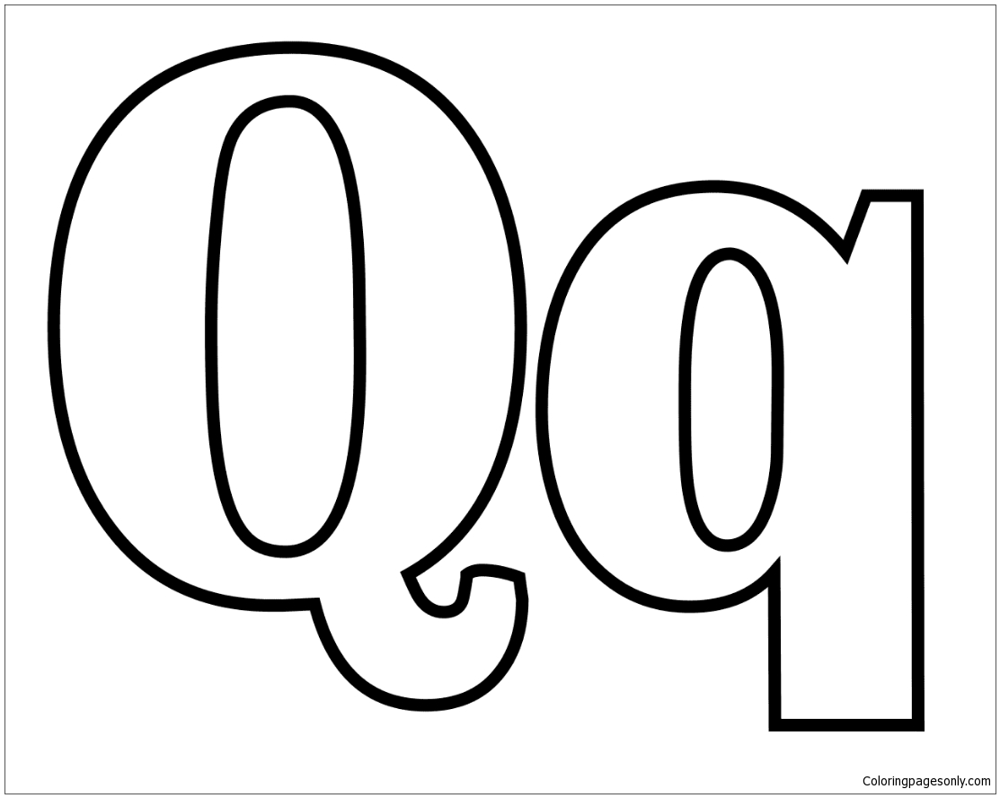 Lettre classique Q de la lettre Q