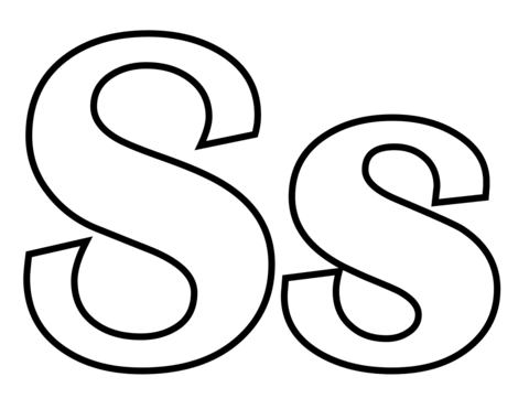 Classic Letter S Coloring Page