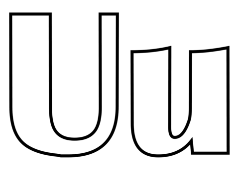 Classic Letter U Coloring Page