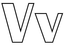 Classic Letter V Coloring Pages