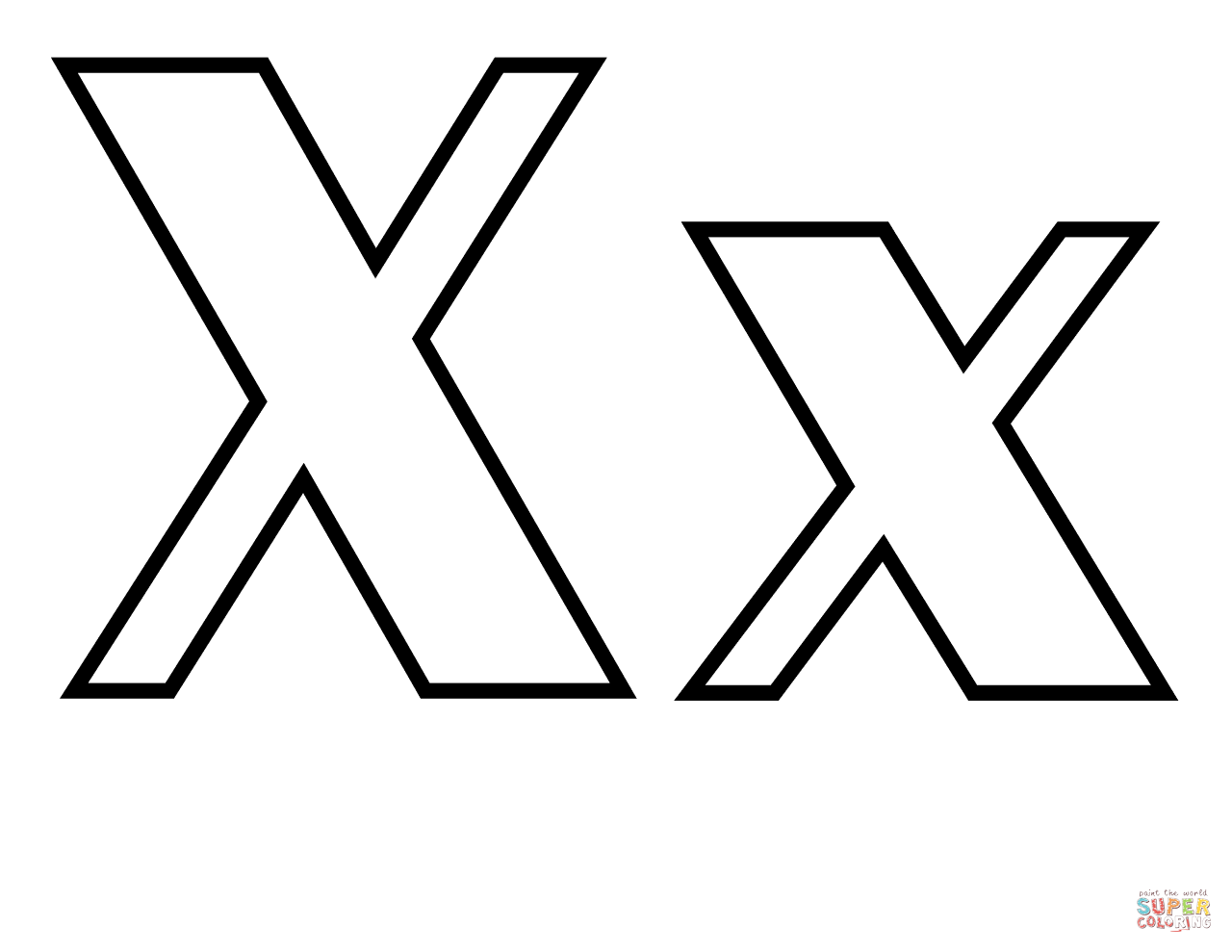 Lettre classique X de la lettre X