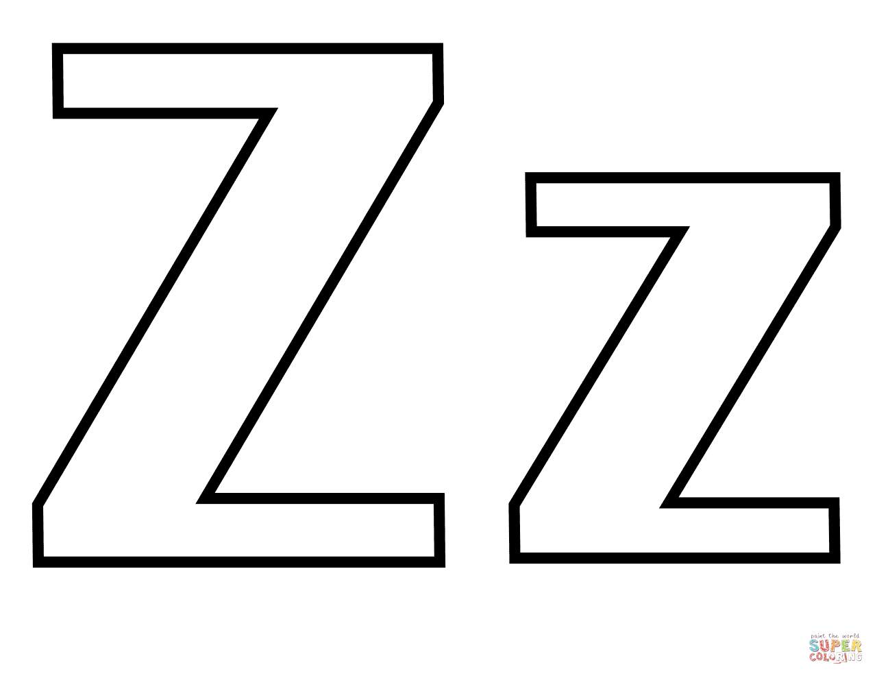 Lettre classique Z de la lettre Z