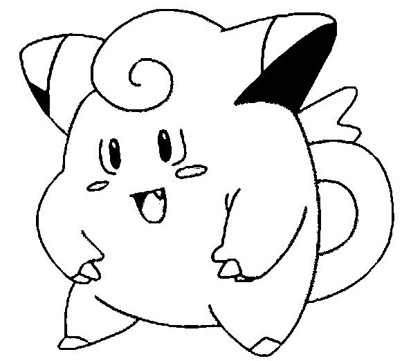 Clefairy Pokemon Coloring Page