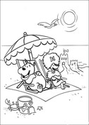 Cleo And Friends At The Beach Coloring Pages