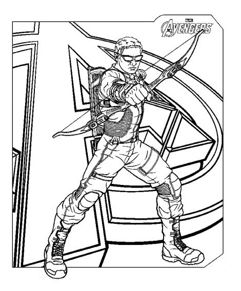Clint Barton Avengers Coloring Page