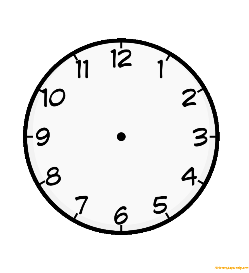 Clock Face Coloring Pages Clock Coloring Pages Coloring Pages For Kids And Adults