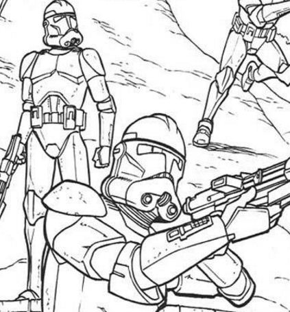 Clone Soldiers Running Coloring Pages