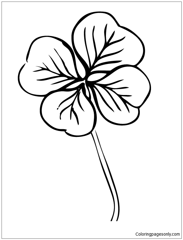 Clover Coloring Page