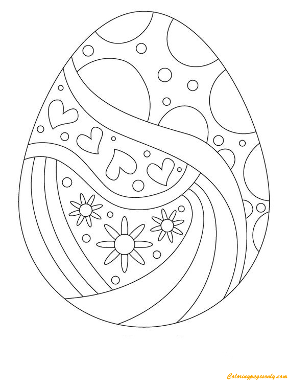 Download Colorful Easter Egg Pattern Coloring Pages - Arts & Culture Coloring Pages - Free Printable ...