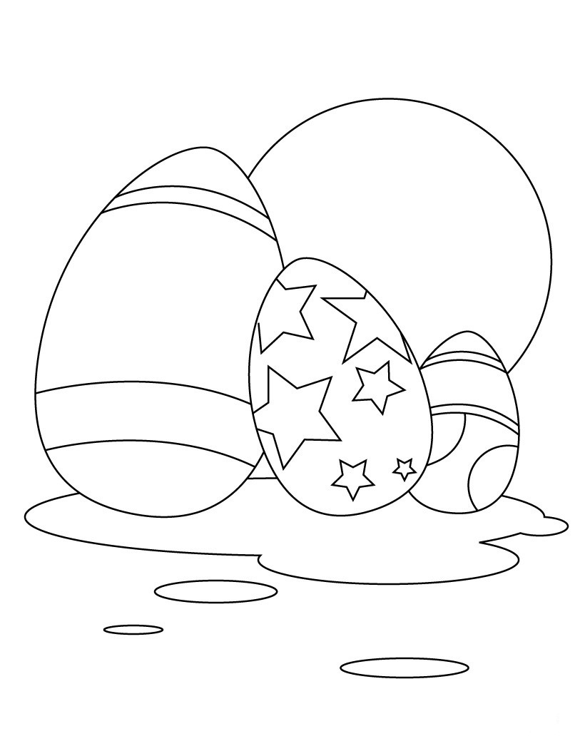 Colorful Easter Eggs With Assortment Coloring Pages