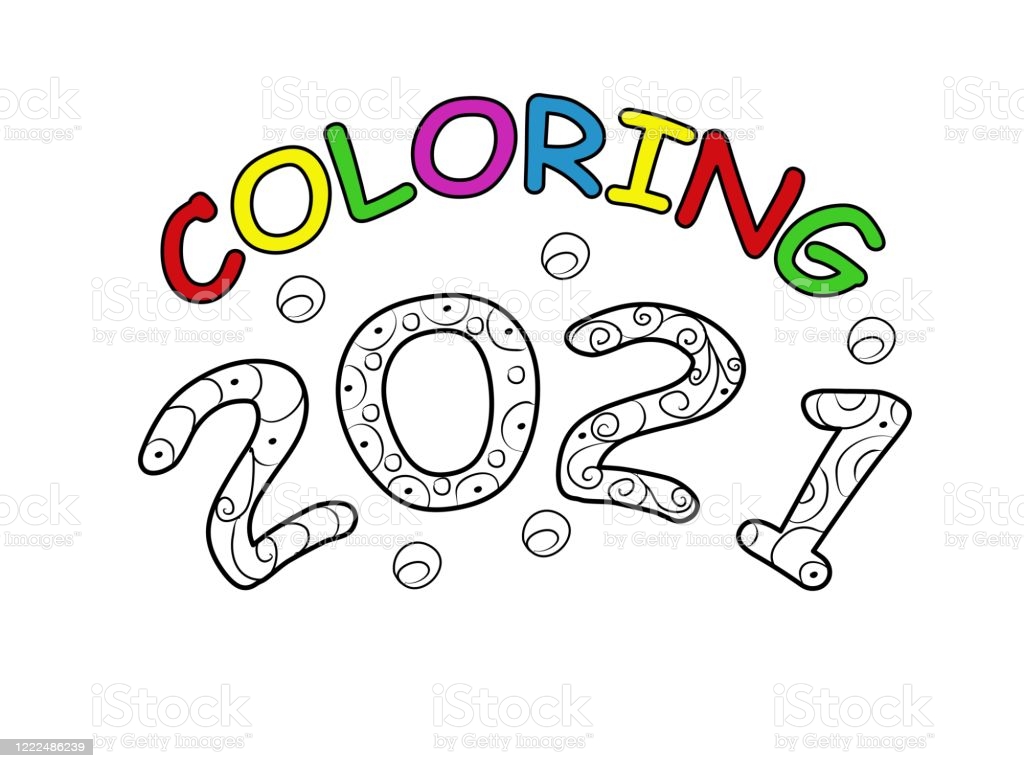 Colorear 2021 de Año Nuevo