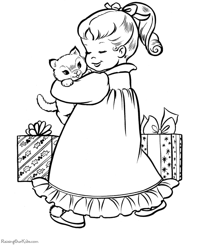 Christmas Puppy  Printable Gallery Coloring Page
