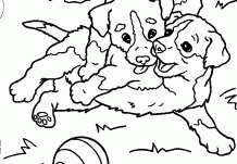 Puppies  Coloring Picture Coloring Page