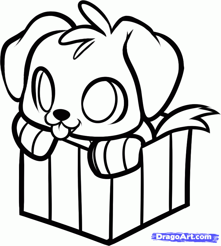 christmas coloring pages puppies