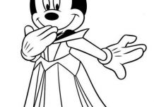 Minnie Mouse prinses kleurplaat