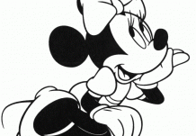 Minnie Mouse are thinking Coloring Pages