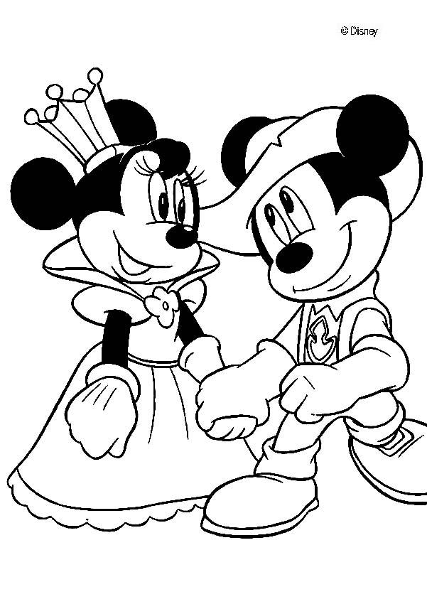 Koningin Minnie en ridder Mickey Mouse van Mickey Mouse