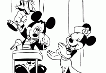 Disney Mickey and Minnie Mouse Coloring Page