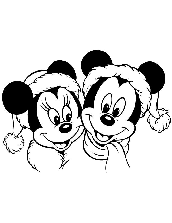 Mickey and Minnie Mouse Coloring Pages