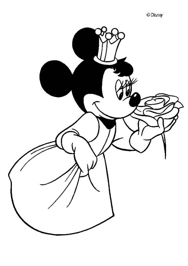 Minnie Mouse Like A Rose Coloring Pages