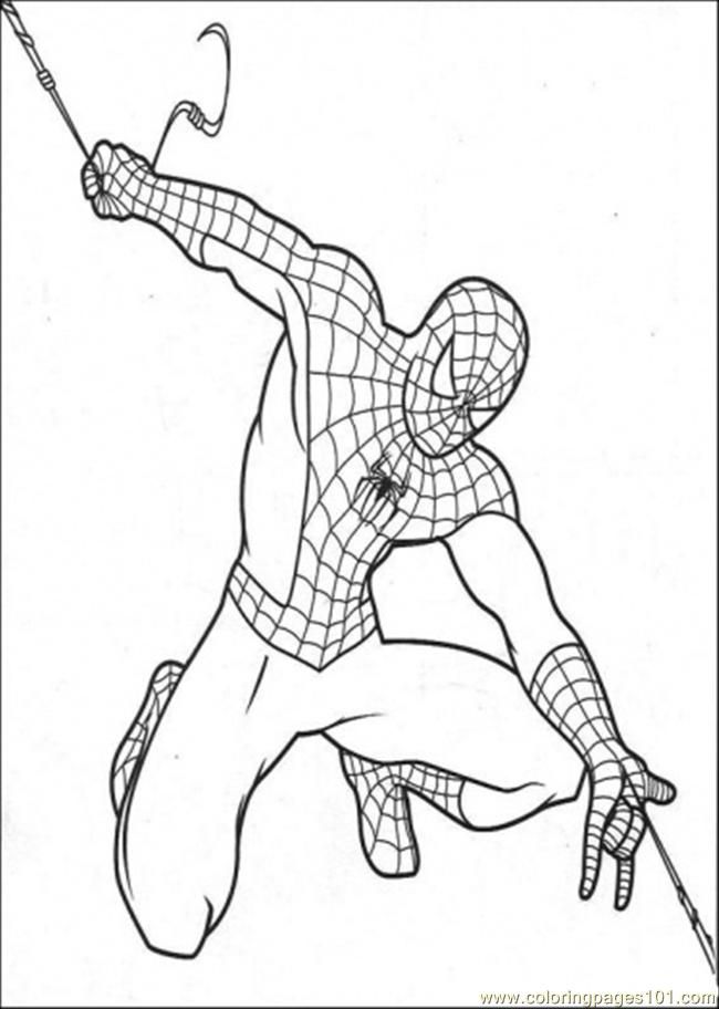 Spiderman Make His Own String Coloring Page
